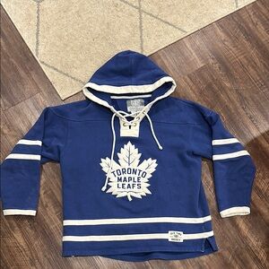 Old Time Hockey Causeway Collection Toronto Maple Leafs Blue Hoodie‎